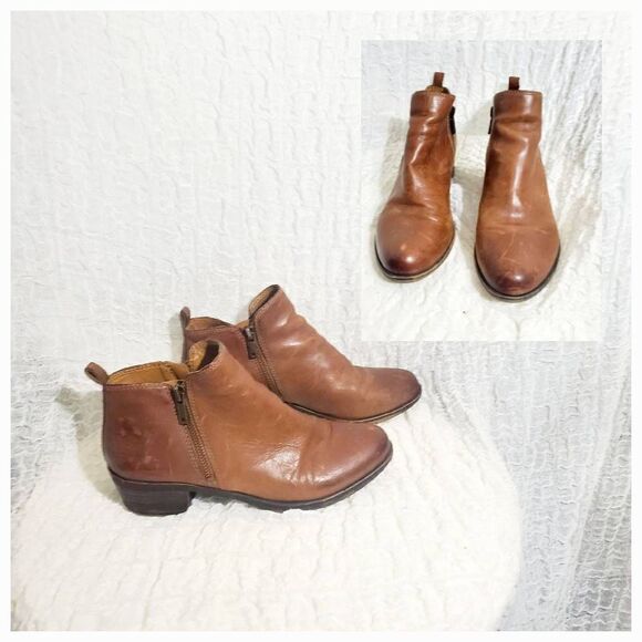 Lucky Brand Basel Toffee Color Booties Size 8M - Picture 1 of 10